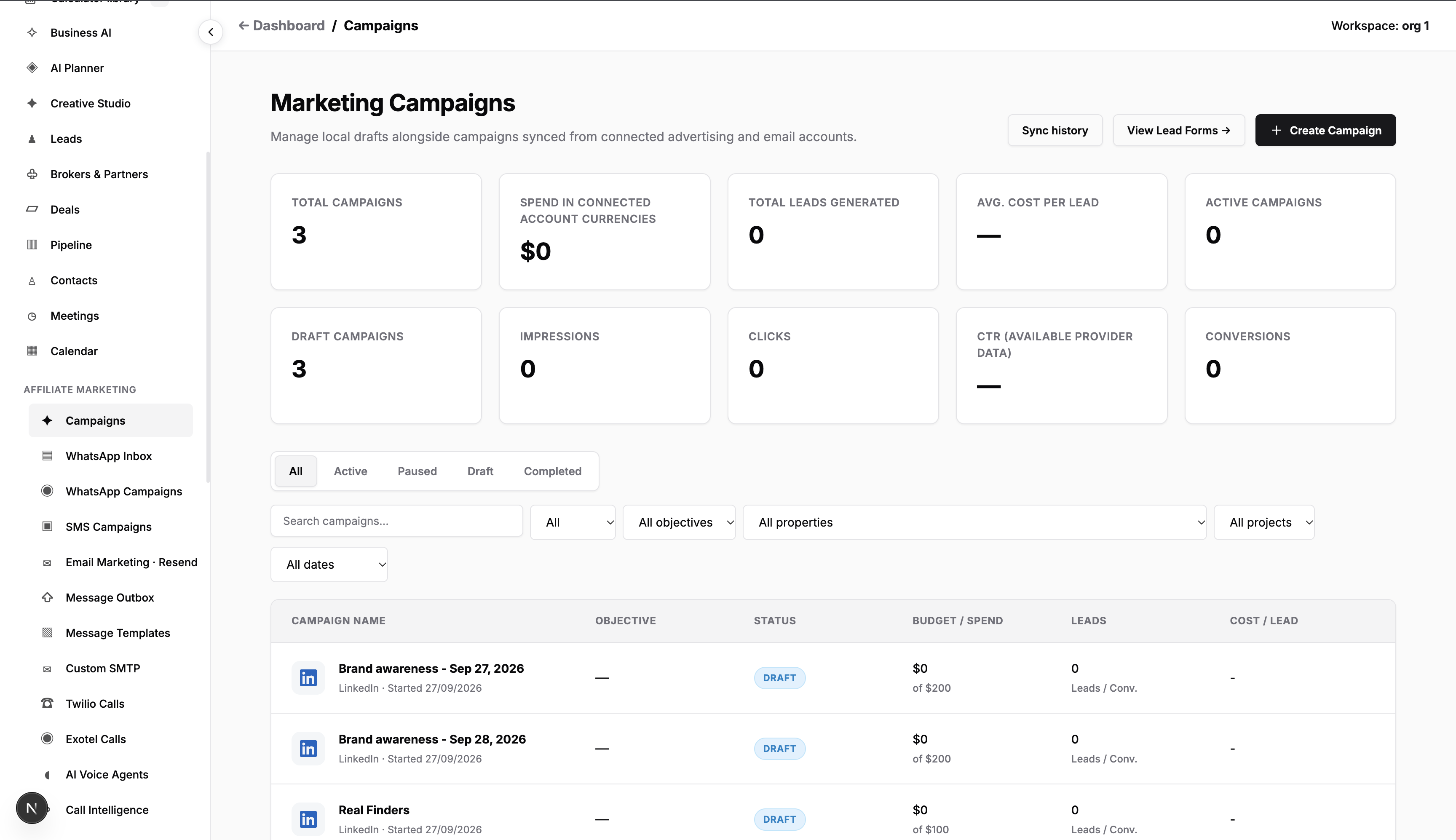 Marketing & Campaign Management